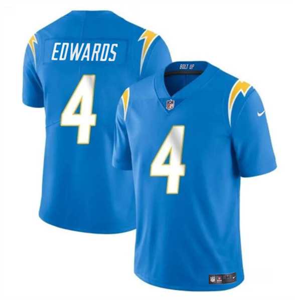 Youth Los Angeles Chargers #4 Gus Edwards Light Blue Vapor Untouchable Limited Stitched Jersey Dzhi